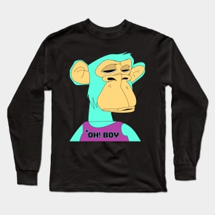 newest oh boy sad ape nft (non fungible token) Long Sleeve T-Shirt